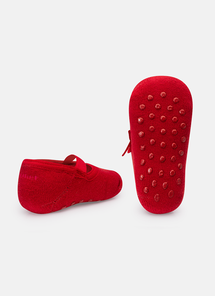 Baby Girl Ballerina – Minimalist on Red
