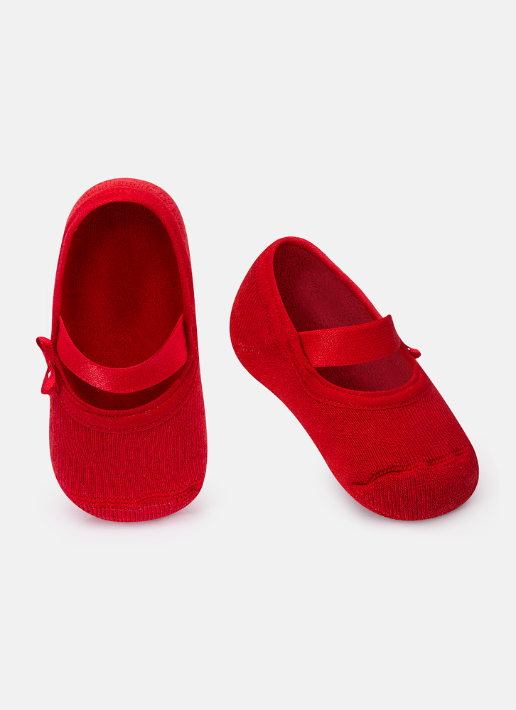 Baby Girl Ballerina – Minimalist on Red