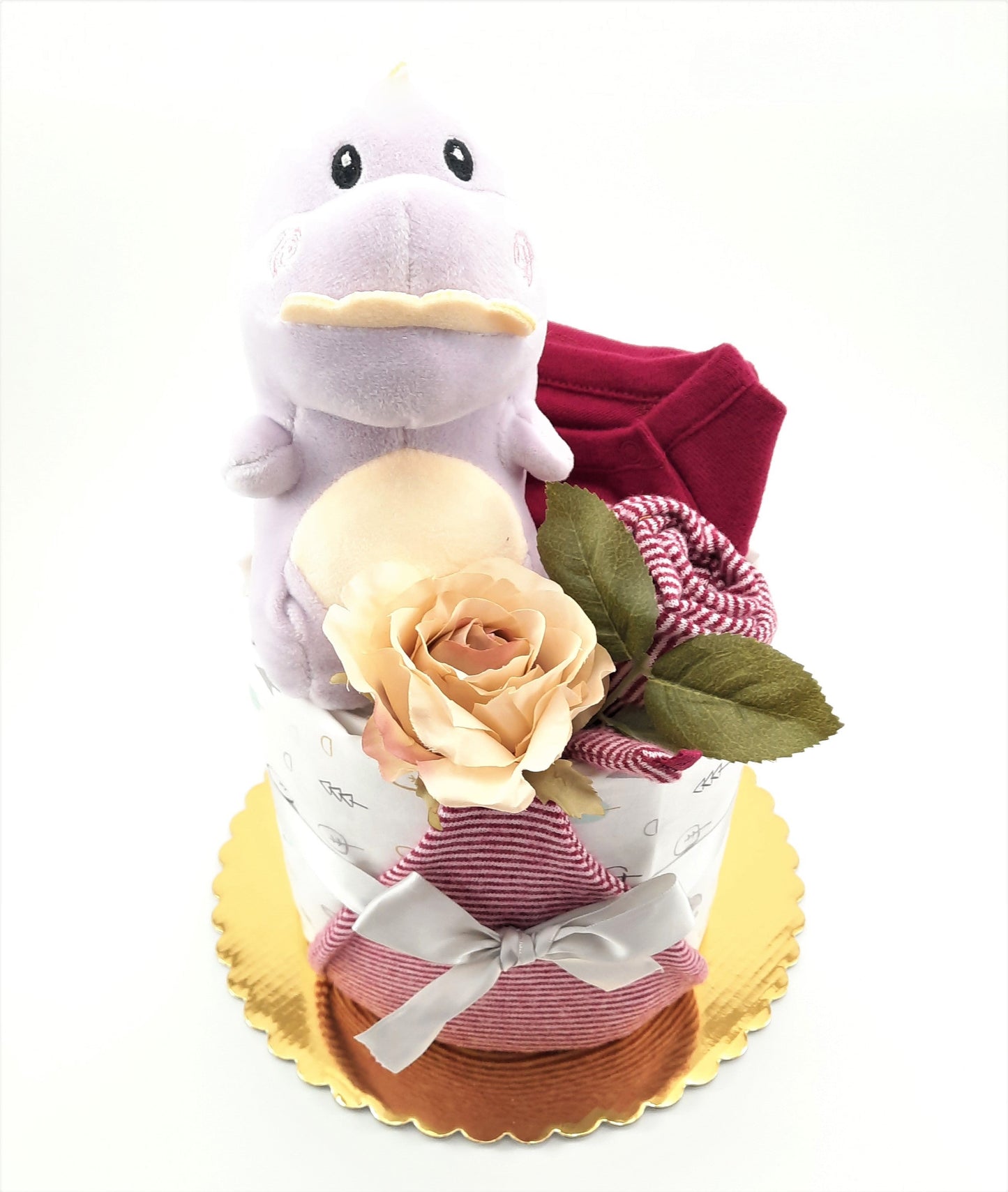 Striped Wine - Diaper Cake