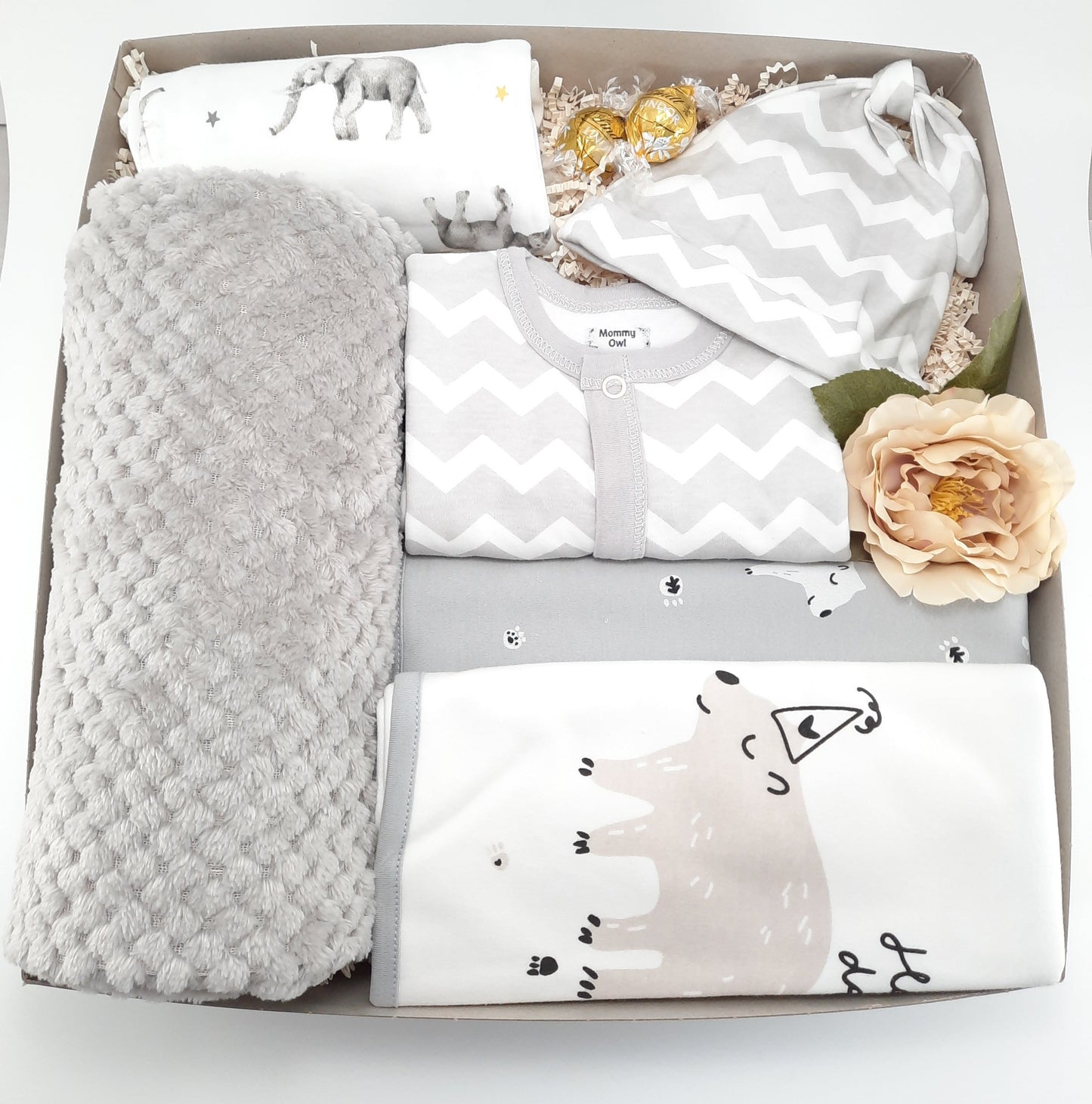 Light Grey ZIgZag Gift Box - Unisex