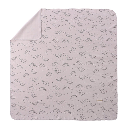 Gray Whale - Super Soft Set Swaddle Blanket + Cap