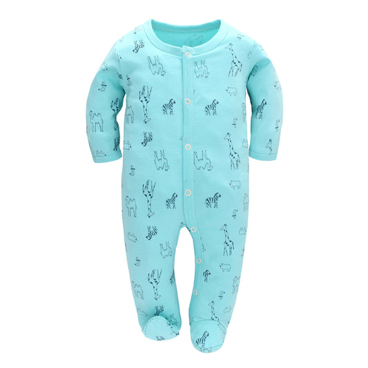 Animal Blue Romper Set