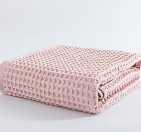 Waffle Blanket - Light Pink - Super Soft