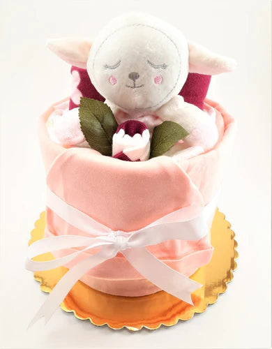 HOW TO MAKE BABY GIRL THEMED NAPPY/ DIAPER CAKES
