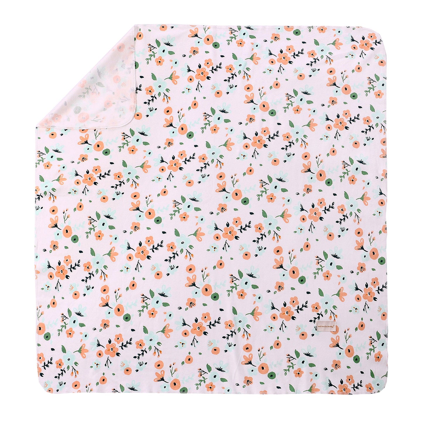 Flowers - Super Soft Set Swaddle Blanket + Cap