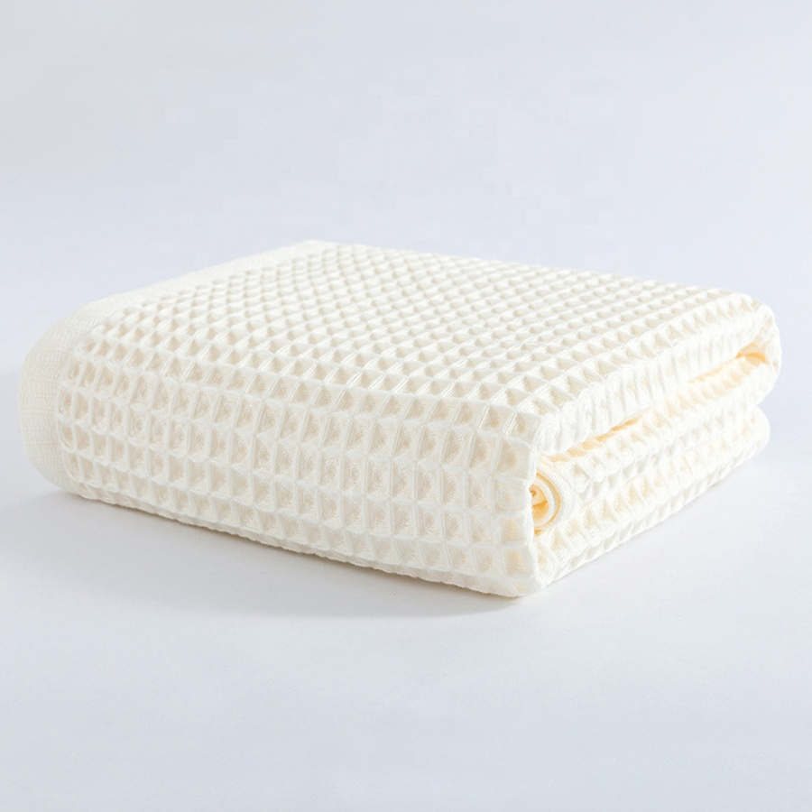 Waffle Blanket - Light Beige - Super Soft