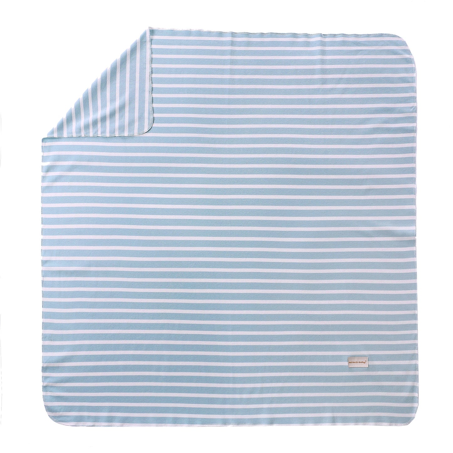 Blue Stripes- Super Soft Set Swaddle Blanket + Cap