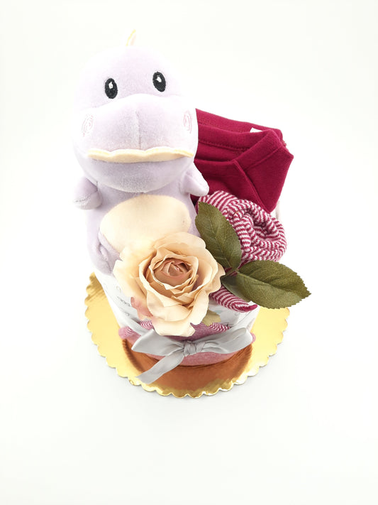 Striped Wine - Diaper Cake