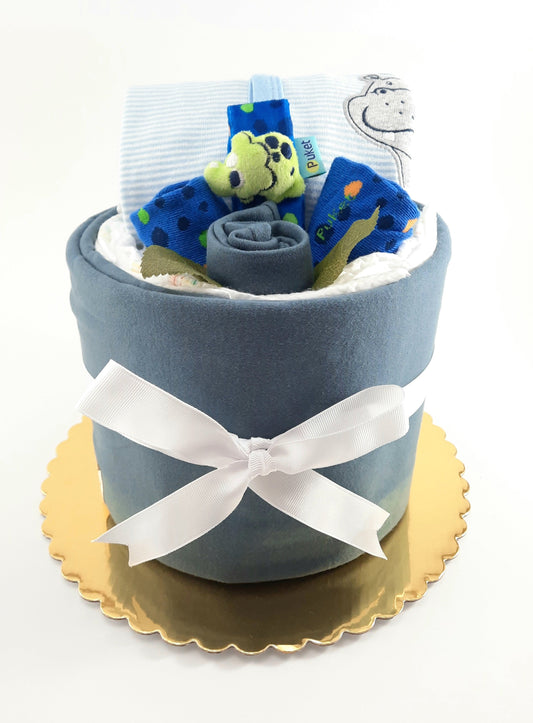 Blue Dino - Nappy Cake