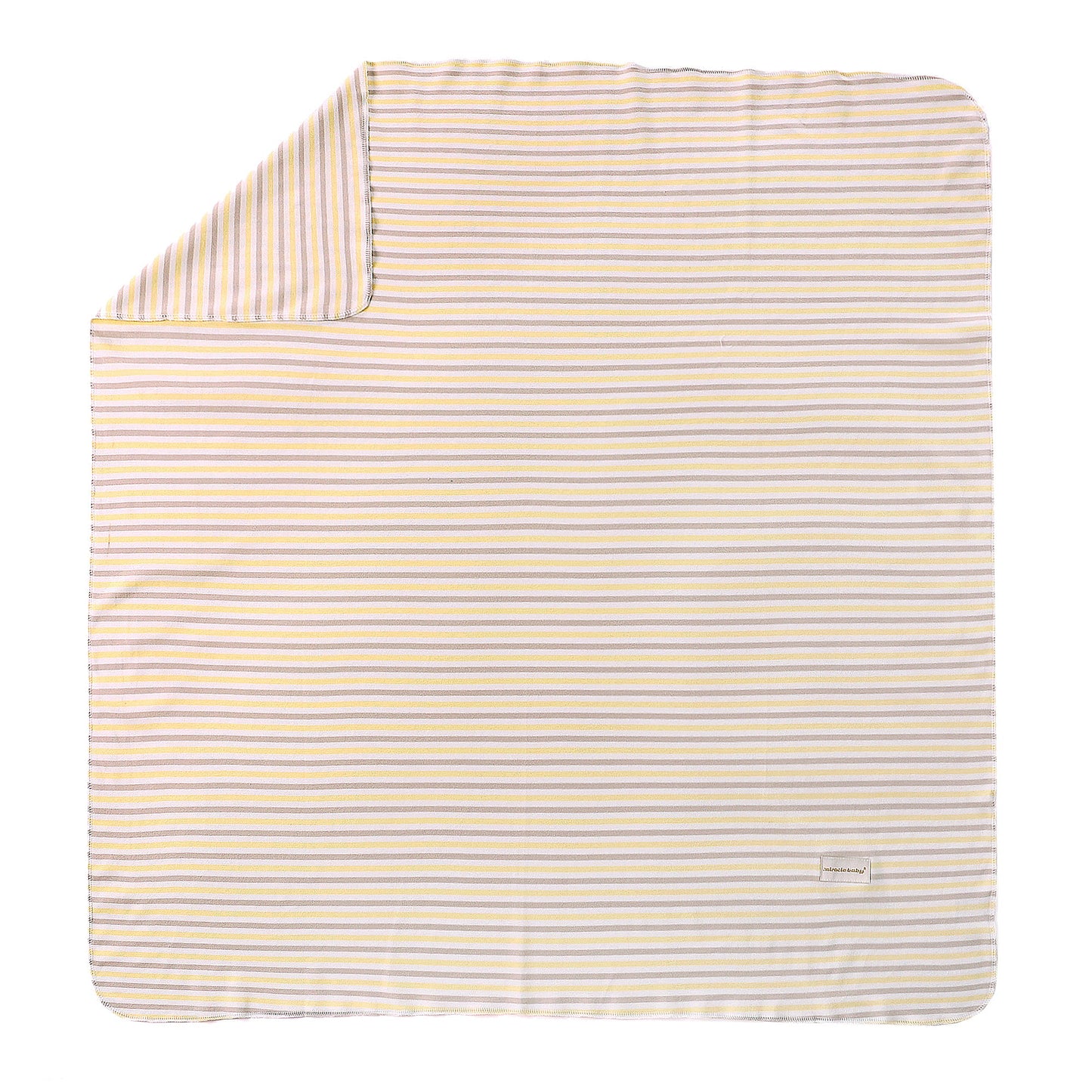Yellow and cream - Super Soft Set Swaddle Blanket + Cap