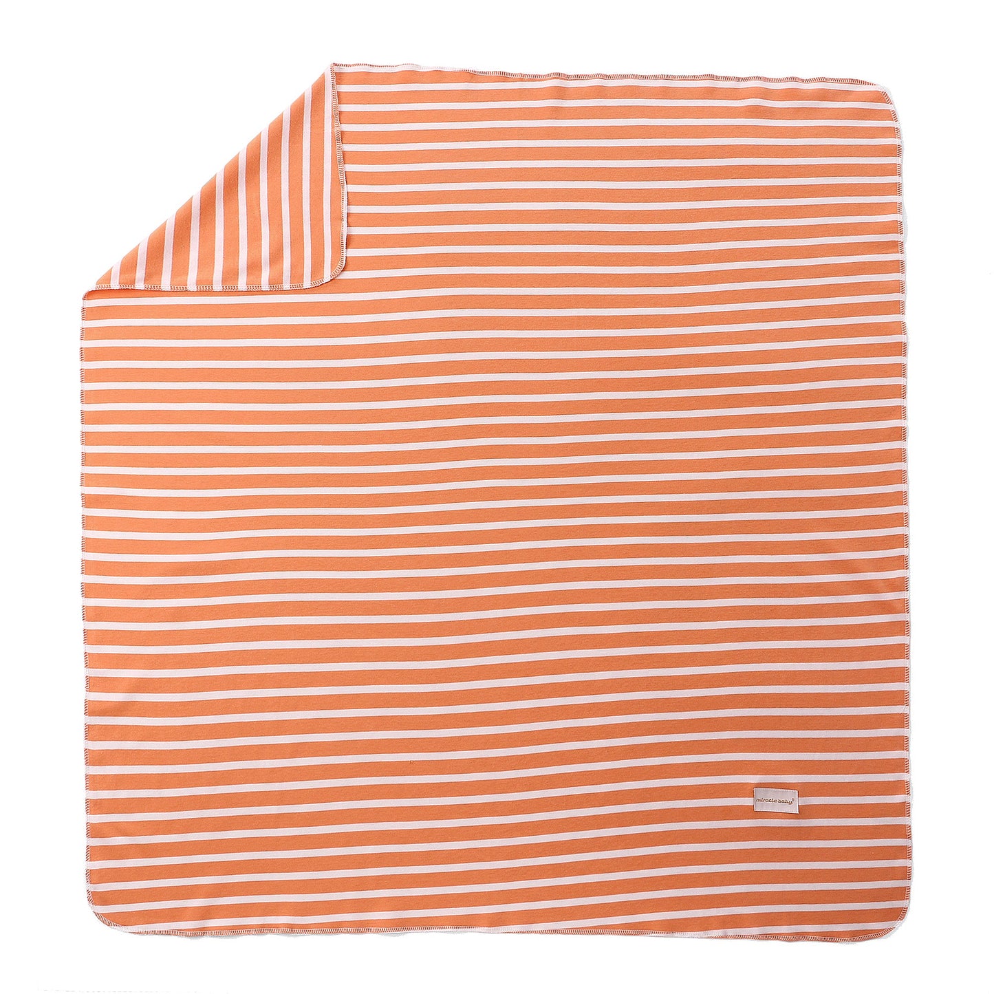 Orange Stripes - Super Soft Set Swaddle Blanket + Cap